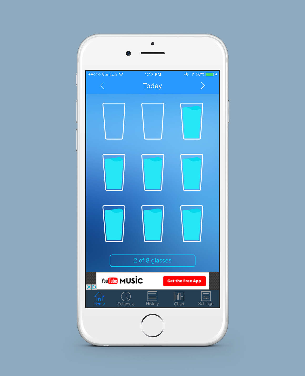 daily water app in iphone 6