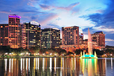 Orlando skyline night