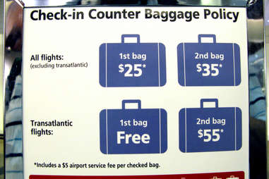Baggage fees