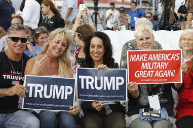 Trump supporters at rally