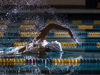 Olympic swimmer in the pool