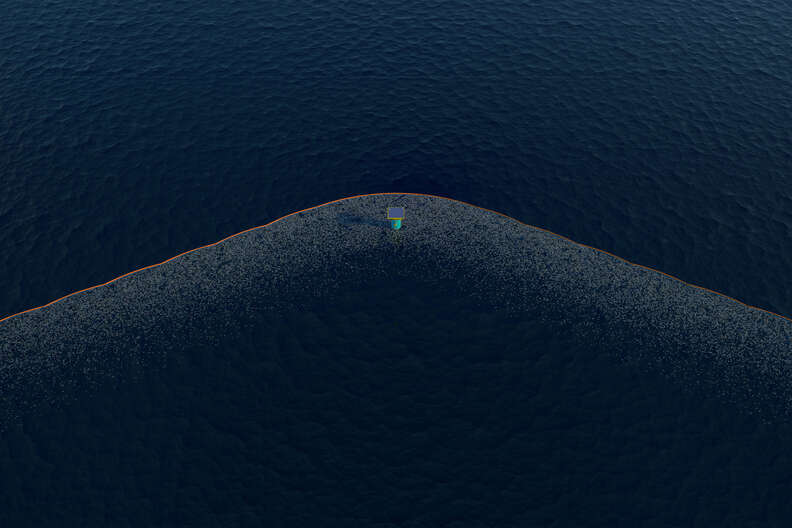 The ocean cleanup system rendering