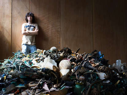 photo of Boyal Slat with ocean trash