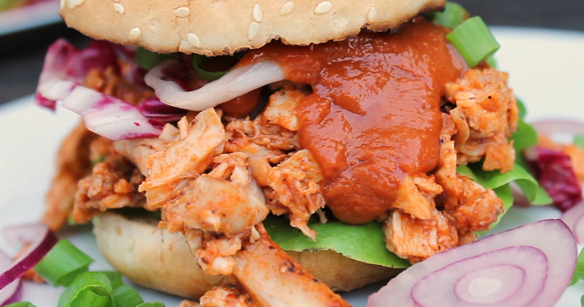 Pulled Chicken With Peanut Butter BBQ Sauce Recipe Video Thrillist