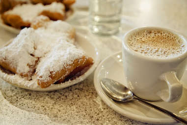 Beignets and cafe au lait