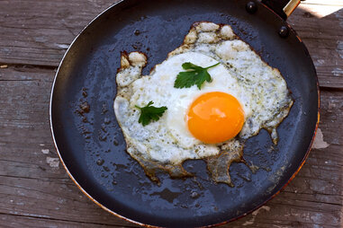 Egg in frying pan