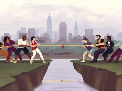 East side west side rivalry Cleveland