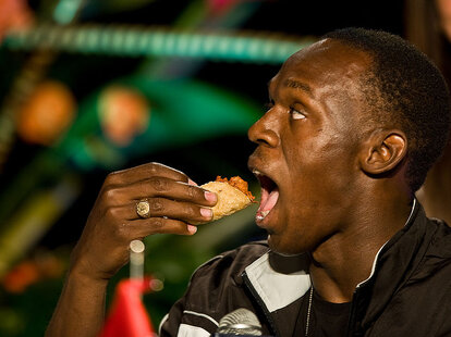 Usain Bolt and taco
