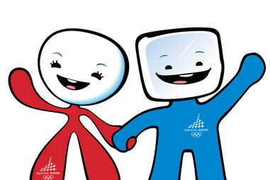 Olympics Neve and Gliz Mascots
