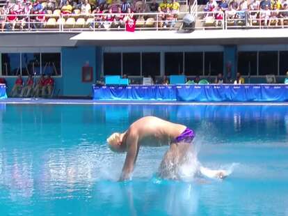 Diver belly flop Olympics