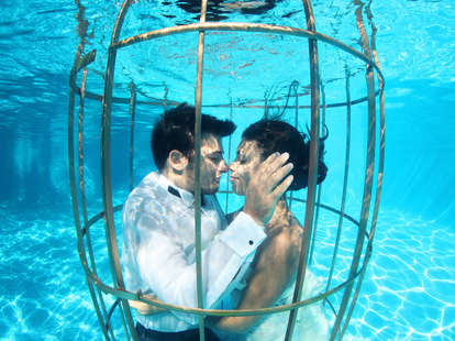 Underwater wedding