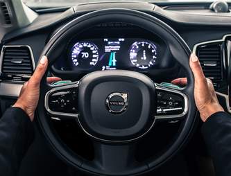 volvo and uber self-driving car concept
