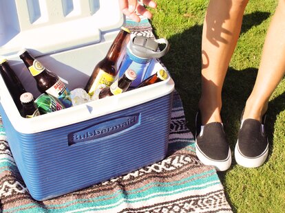 cooler of beer