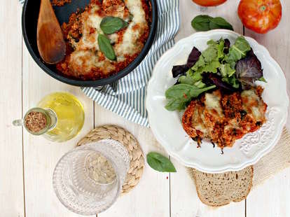Spinach quinoa skillet lasagna