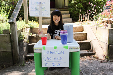 Girl Selling Lemonade