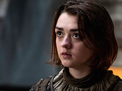 maisie williams as arya stark in game of thrones
