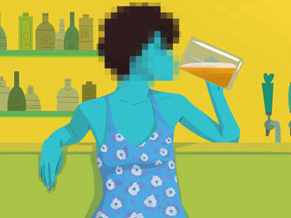 Drinking beer illustration