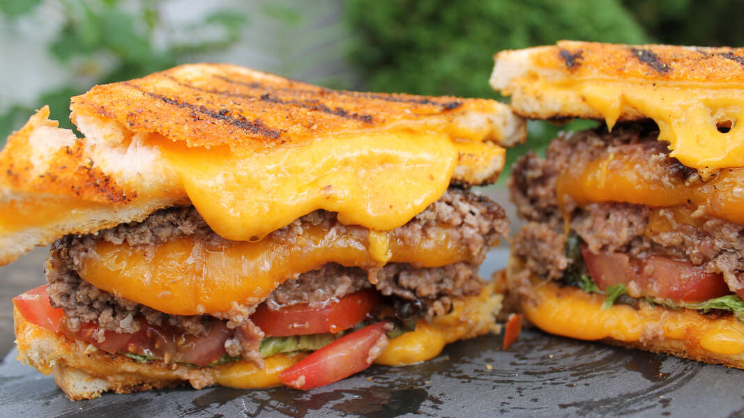 Grilled Cheese Cheeseburger Recipe Video Thrillist