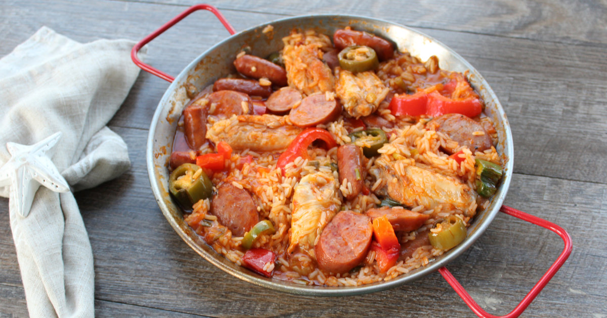 Spicy Smoked Sausage Paella Recipe Video Thrillist