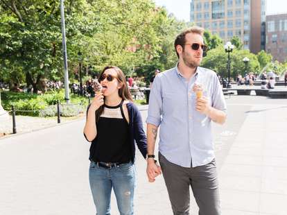 guy and girl on an awkward date