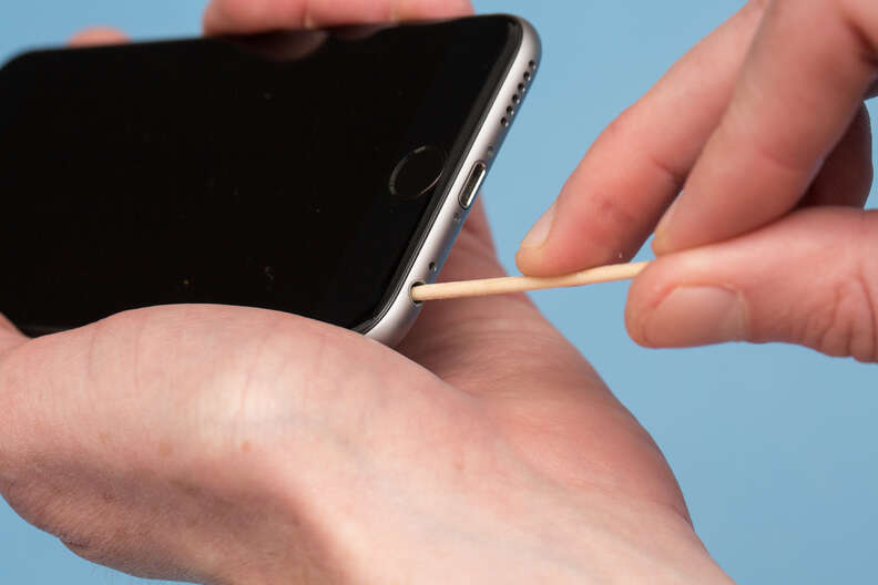 cleaning out the headphone port of iphone 6