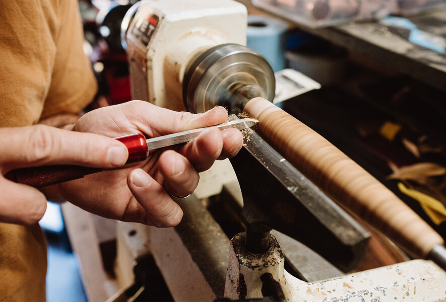 Build your own fishing rod. DIY mini lathe for turning cork and