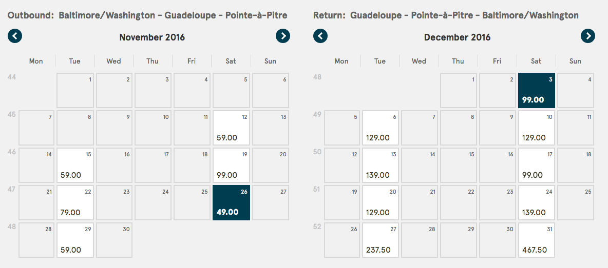 Cheap flights to Guadeloupe