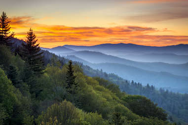 aerial views of great smoky mountains national park