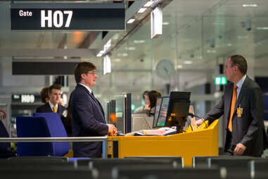 Airport ticket counter