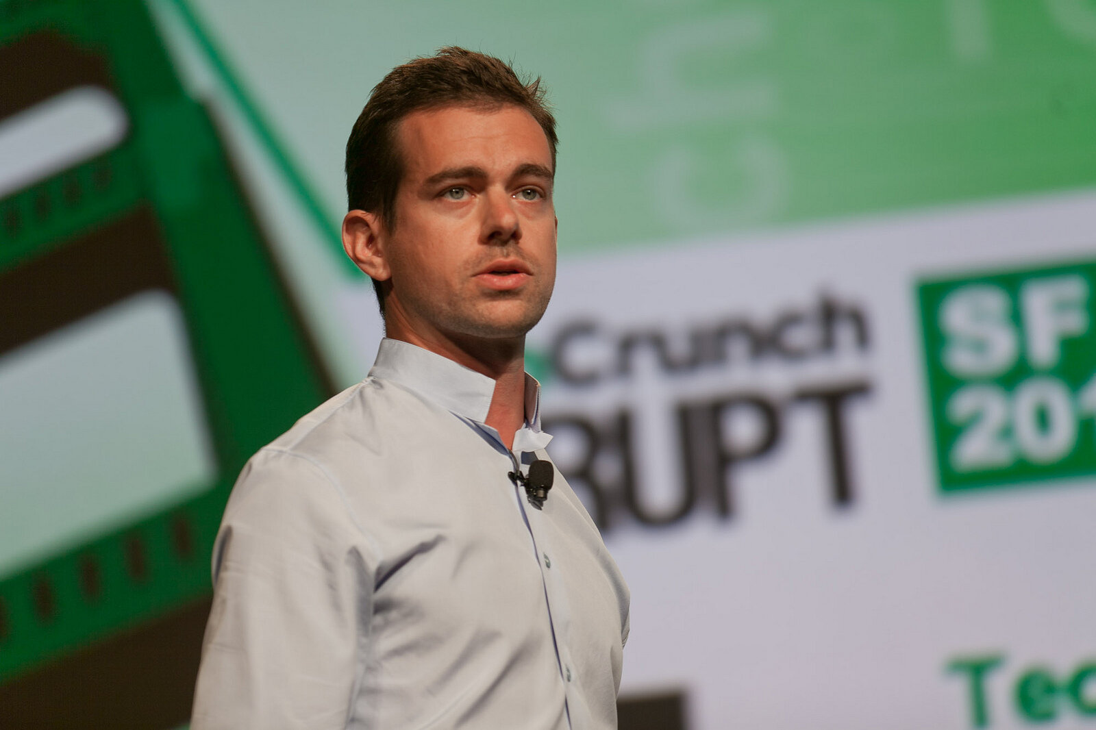 Jack dorsey speaking on stage
