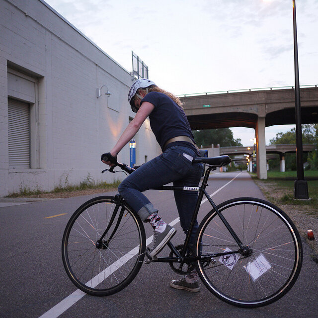 Minny Greenway biker