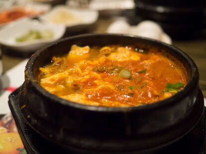 Great late night food and beef stew in Koreatown LA at BCD Tofu House