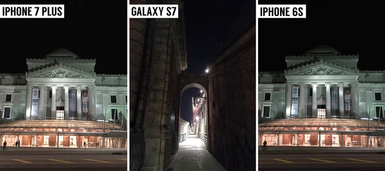 smartphone camera test at night