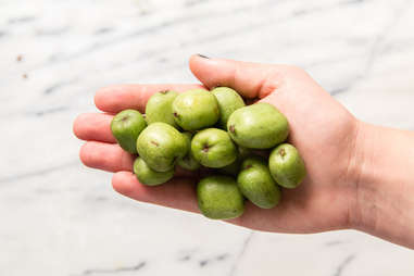 kiwiberries in hand