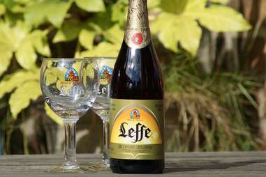 leffe blonde belgian beer