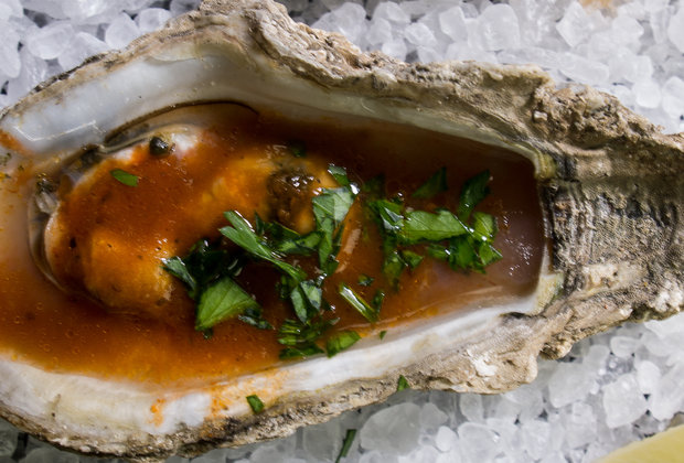 Aw, Shucks: We Love These Bloody Mary Charbroiled Oysters