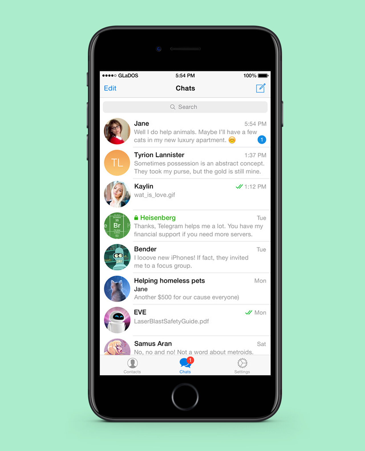 telegram app on iphone