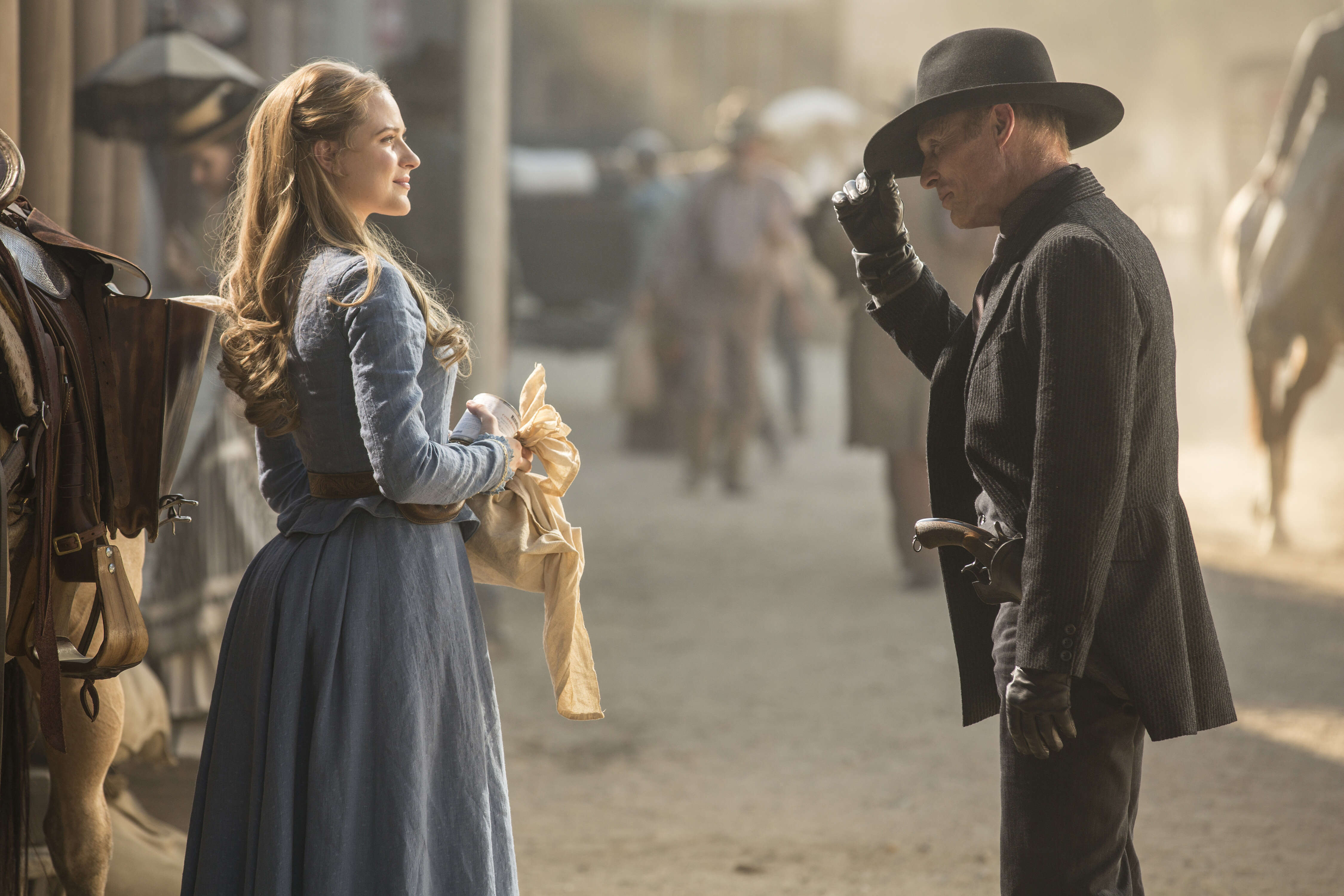 evan rachel wood and ed harris in westworld