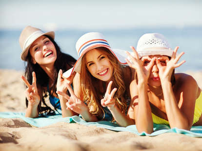 single ladies still need friends girls on the beach