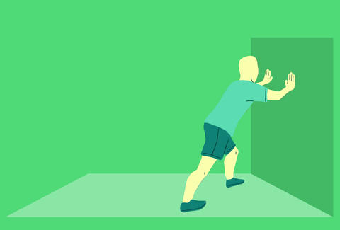 Wall Assisted Calf Stretch