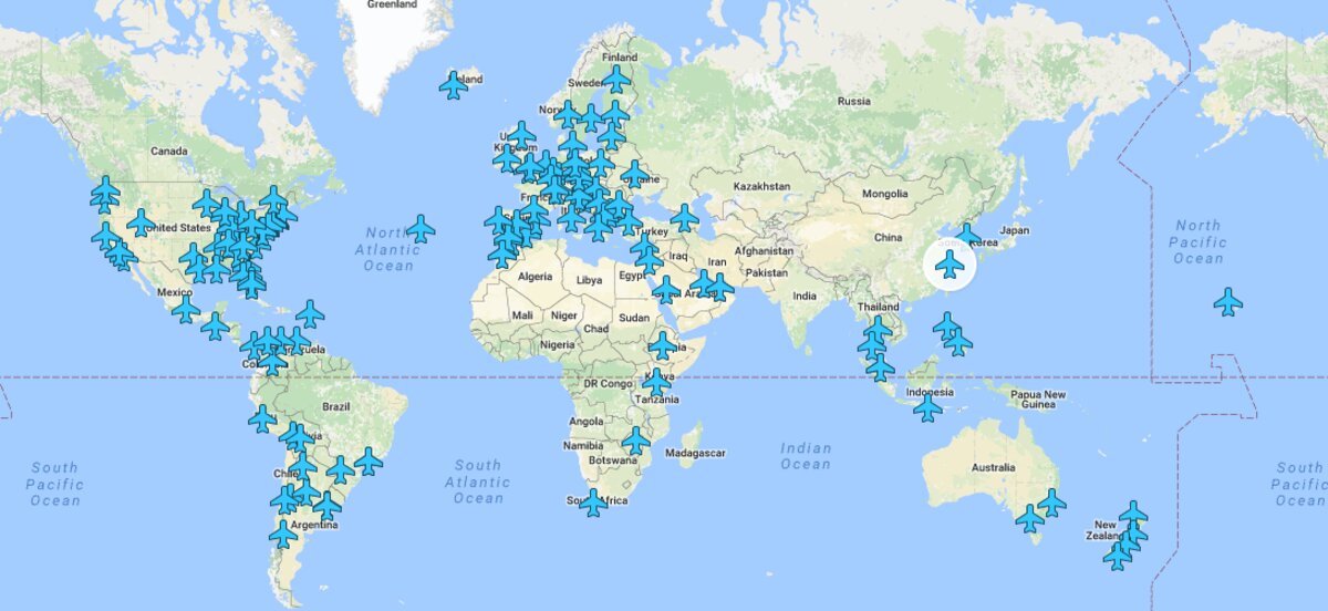 Airport Wifi Networks Around The World, Shown In This Map - Thrillist