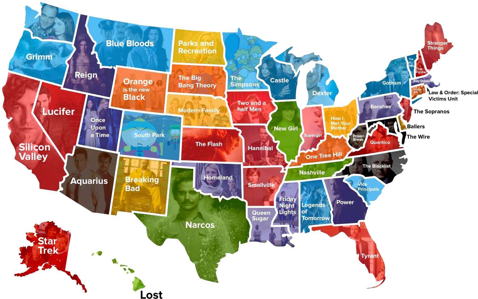 tv shows watched in every state