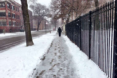 Snow Sidewalk