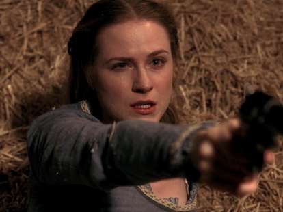 james marsden and evan rachel wood in hbo westworld