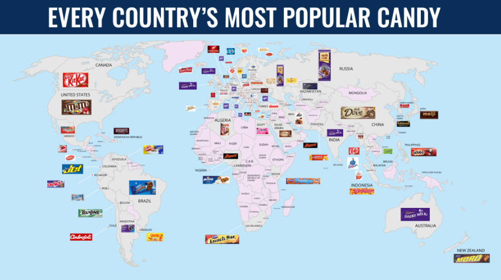 Every country’s most popular candy