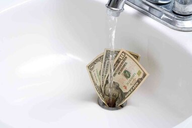money down the drain