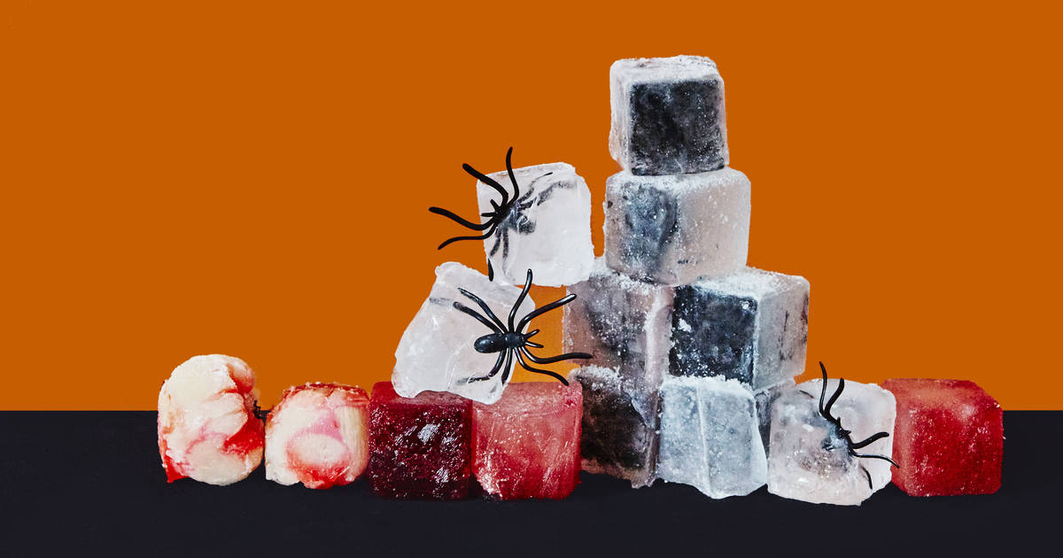 Halloween Ice Cube Tray | whiskey rocks embossed with spooky designs |  Halloween party idea, gift for goblins and ghouls