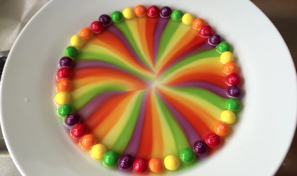 experiment with skittles and hot water