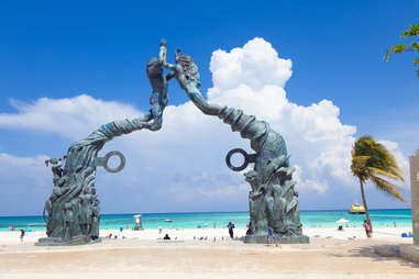 Portal Maya monument in Playa del Carmen, Mexico