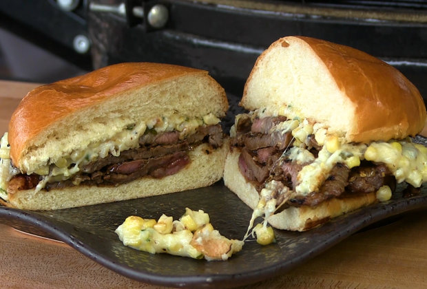 Craving Korean BBQ? Try It on a Burger With Cheesy Corn.